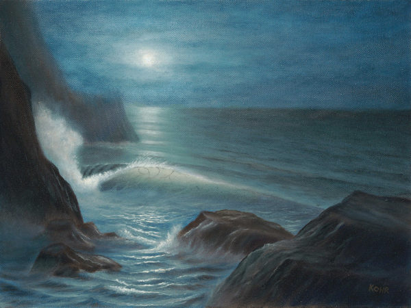 Midnight Blue seascape oil painting