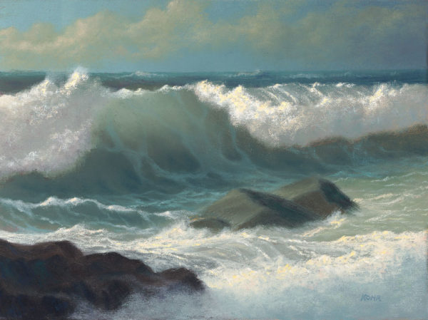 Mouth of the Wave, 9x12 oil on panel