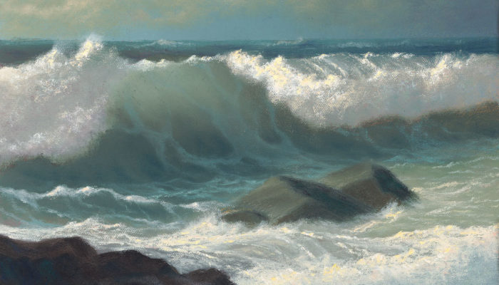 Mouth of the Wave, 9x12 oil on panel