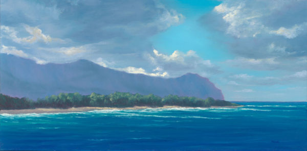 Tranquil Paradise, 15x30 oil on panel