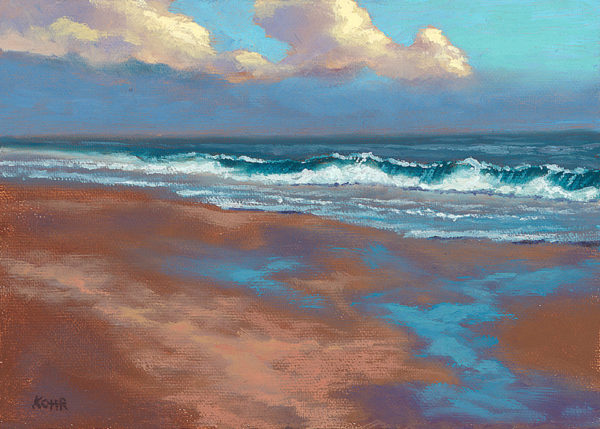 Evening Tide, 5x7 oil on panel